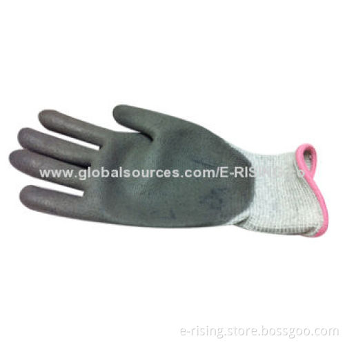 ESD Carbon Fiber Gloves in Grey, Coated